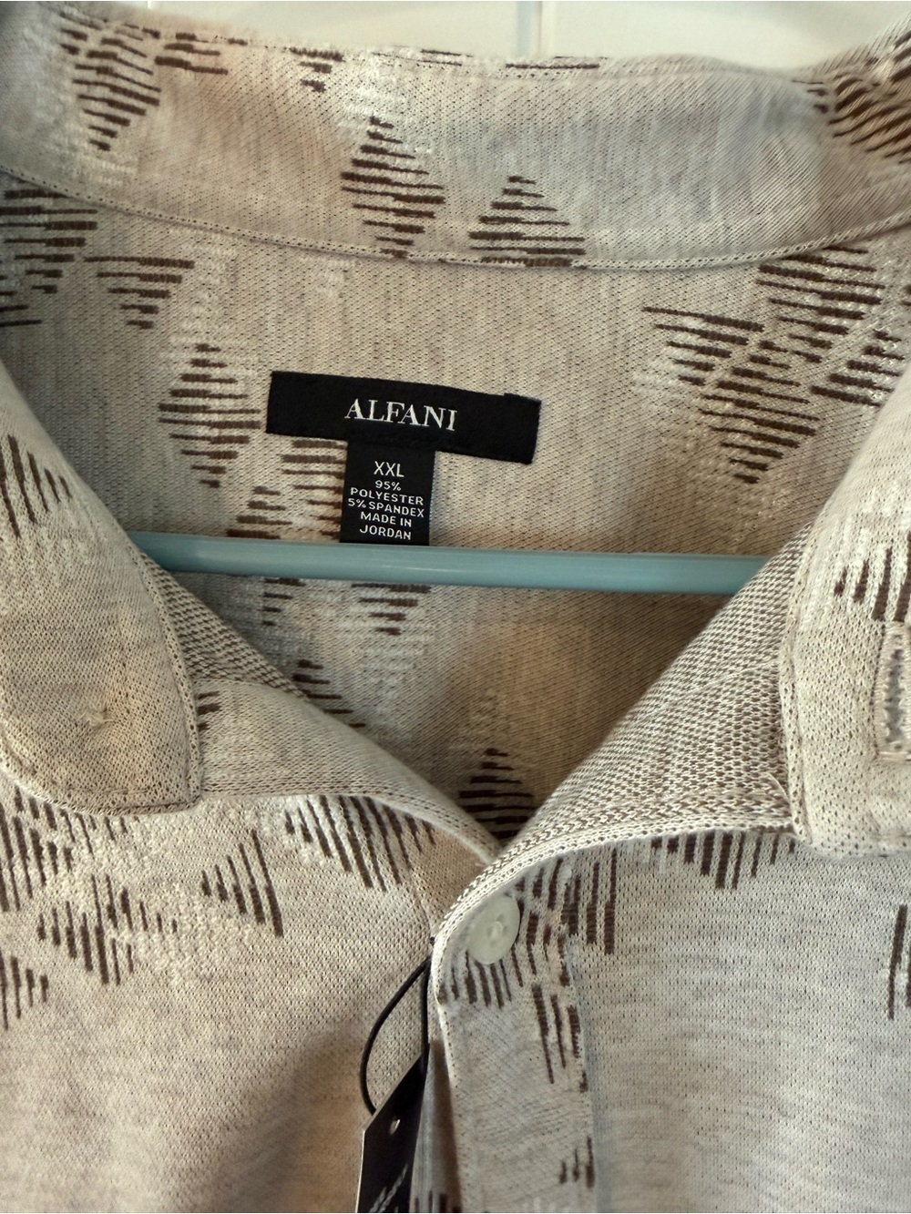 XXL NWT Alfani Light Gray Geometric Button-Up Cardigan Sweater - Picture 2 of 5